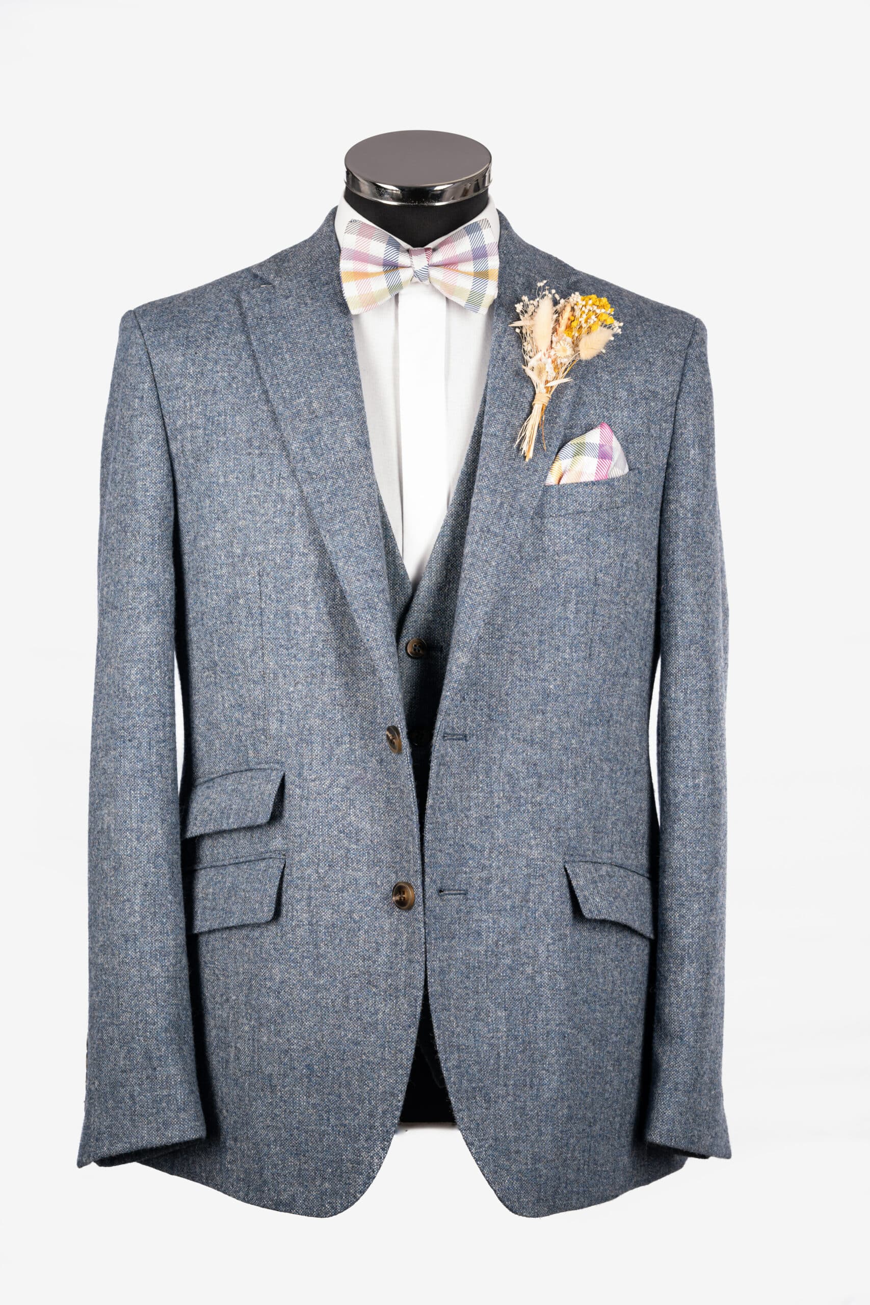 Light Blue Tweed Lounge Suit